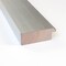 Beveled Wood Bathroom Wall Mirror, Brushed Sterling Silver Frame
